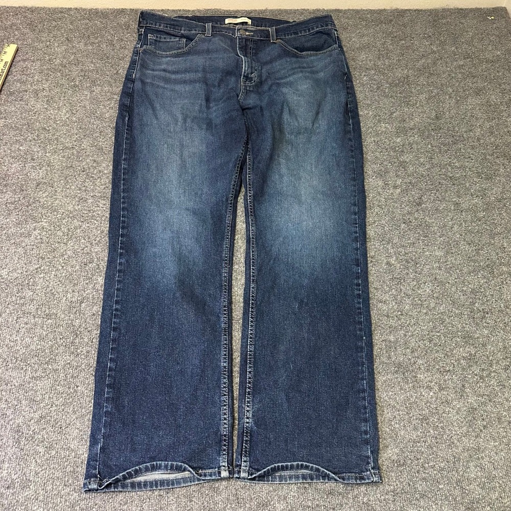 Signature Levi Strauss Jeans Mens Size 40x30 Blue Relaxed Fit Dark Wash Denim